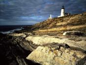 Sunrise light on Pemaquid Lighthouse New Harbor Maine