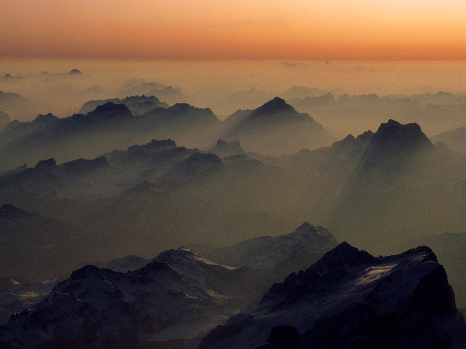 Misty Peaks Alps Austria
