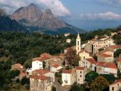 View of Evisa Corsica Island France
