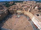 Aerial View of Piazza del Campo Siena Italy