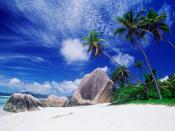 White Sandy Beach Seychelles