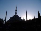 An August evening at Sultanahmet's blue mosque