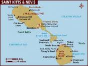 map of saint kitts and nevis
